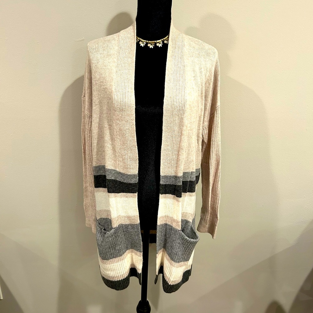 LOFT Women’s Knit Cardigan With Stripes!